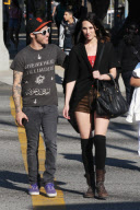 *EXCLUSIVE*  Pete Wentz and Meagan Camper :  Melrose Stroll