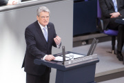Vereidigung von Joachim Gauck als neuen Bundespräsidenten im Bundestag in Berlin