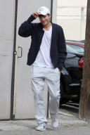 *EXCLUSIVE* Ashton Kutcher gets in a early visit to Kabbalah