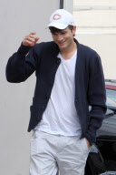 *EXCLUSIVE* Ashton Kutcher gets in a early visit to Kabbalah