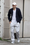 *EXCLUSIVE* Ashton Kutcher gets in a early visit to Kabbalah