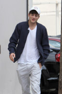 *EXCLUSIVE* Ashton Kutcher gets in a early visit to Kabbalah