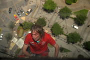 Alain Robert Climbs the Bakrie Tower in Jakarta, Indonesia - 25 Mar 2012