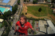 Alain Robert Climbs the Bakrie Tower in Jakarta, Indonesia - 25 Mar 2012
