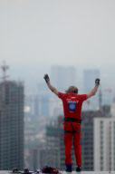 Alain Robert Climbs the Bakrie Tower in Jakarta, Indonesia - 25 Mar 2012