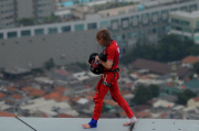 Alain Robert Climbs the Bakrie Tower in Jakarta, Indonesia - 25 Mar 2012