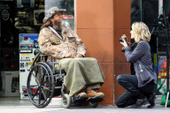 Ali Larter gets to work on her new TV Movie "The Asset"