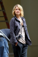 Ali Larter gets to work on her new TV Movie "The Asset"