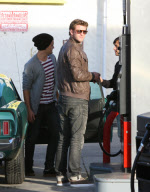 Liam Hemsworth Fuels Up his Mustang