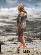 Malin Akerman Braves a Chilly Photo Shoot on the Beach in Malibu