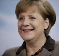 Merkel meets Mongolia President Elbegdorj