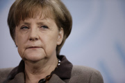 Merkel meets Mongolia President Elbegdorj