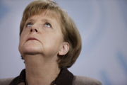 Merkel meets Mongolia President Elbegdorj