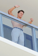 Mark Wahlberg Hangs Out Shirtless