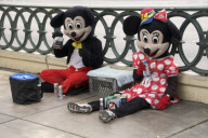'Drunk' cartoon characters, Las Vegas, America - Apr 2012