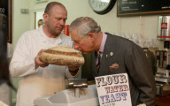 Prince Charles Visits Staveley, Cumbria, Britain - 03 Apr 2012