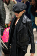 Kylie Minogue and boyfriend Andres Velencoso arriving at Euston station, London, Britain - 03 Apr 2012