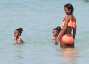 Sean 'P. Diddy' Combs Takes His Twins To The Beach