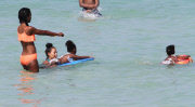 Sean 'P. Diddy' Combs Takes His Twins To The Beach