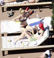 Brooklyn Decker shows off her bikini body on Monday, April 9th in Sydney, Australia.