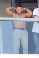 Mark Wahlberg Hangs Out Shirtless
