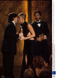 HILARY SWANK AT THE GOLDEN GLOBES AWARDS 2001, BEVERLY HILLS, AMERICA - 21/01/01