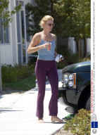 CHARLIZE THERON OUT AND ABOUT KEEPING FIT, LOS ANGELES, AMERICA - 14 JUL 2004