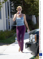 CHARLIZE THERON OUT AND ABOUT KEEPING FIT, LOS ANGELES, AMERICA - 14 JUL 2004