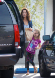 A Stressed Looking Brooke Burke Deals With Whiny Children