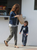 A Stressed Looking Brooke Burke Deals With Whiny Children