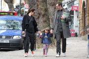 Melanie C, boyfriend Thomas Starr and their daughter Scarlet Starr in Hampstead, London, Britain - 12 Apr 2012