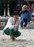 Selma Blair's Park Day With Her Boys