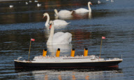 Replica of Titanic on Canoe Lake, Southsea, Hampshire, Britain - 16 Apr 2012