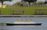 Replica of Titanic on Canoe Lake, Southsea, Hampshire, Britain - 16 Apr 2012