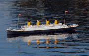 Replica of Titanic on Canoe Lake, Southsea, Hampshire, Britain - 16 Apr 2012