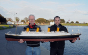 Replica of Titanic on Canoe Lake, Southsea, Hampshire, Britain - 16 Apr 2012