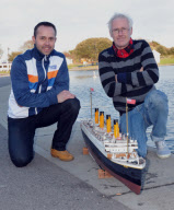 Replica of Titanic on Canoe Lake, Southsea, Hampshire, Britain - 16 Apr 2012