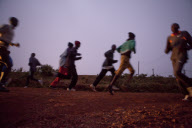 Runners train in Kenya for the upcoming Olympics