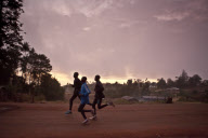 Runners train in Kenya for the upcoming Olympics