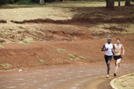 Runners train in Kenya for the upcoming Olympics