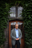 Amartya Sen photographed in The Wren Library at Trinity College in Cambridge.