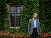 Amartya Sen photographed in The Wren Library at Trinity College in Cambridge.