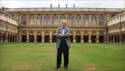 Amartya Sen photographed in The Wren Library at Trinity College in Cambridge.