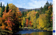 Indian Summer in the Laurentides, Quebec, Canada
