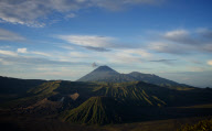Mount Bromo and other volcanoes in the Tengger Massif in Java, Indonesia - 10 Apr 2012
