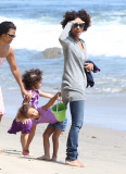 Halle Berry and Family Hit Malibu Beach