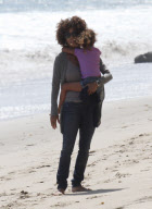 Halle Berry and Family Hit Malibu Beach