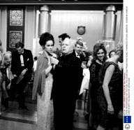 STARS REHEARSING FOR THE FILM 'THE COUNTESS FROM HONG KONG', PINEWOOD STUDIO, AMERICA - 18 MAR 66