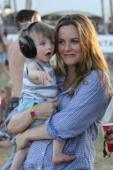 Alicia Silverstone Shows off son Blue at Coachella