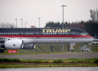 Die Privat-Boeing von Donald Trump auf dem Flugplatz von Glasgow